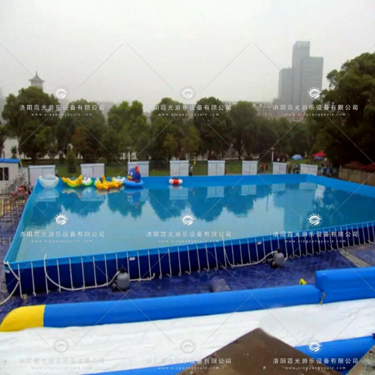 渭城大型支架游泳池